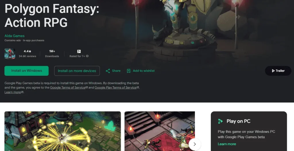 Polygon Fantasy Android Game