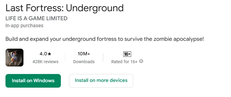 Last Fortress: Underground Android Game